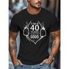 European Sizes IT TOOK ME 40 YEARS Men's Graphic Short Sleeve T-Shirt - Bold "40 Years" Text & Thumbs-Up Design