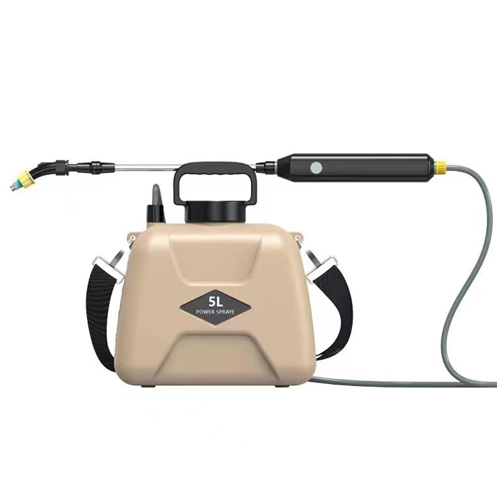 

Электрический садовый разбрызгиватель плечевого типа, опрыскиватель для цветов, телескопическая штанга, регулируемая длина, емкость 5 л, сельскохозяйственный инструмент коричневый