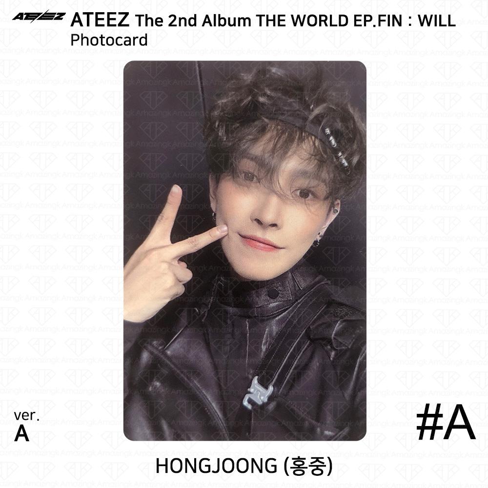 

ATEEZ The 2nd Album WORLD EP.FIN WILL Наклейка для фотокарты Версия A. КПОП К-ПОП Hongjoong - #A Photocard