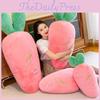 Soft And Cozy Rabbit Fur Carrot Long Pillow Cushion For Girls And Kids Bed Use