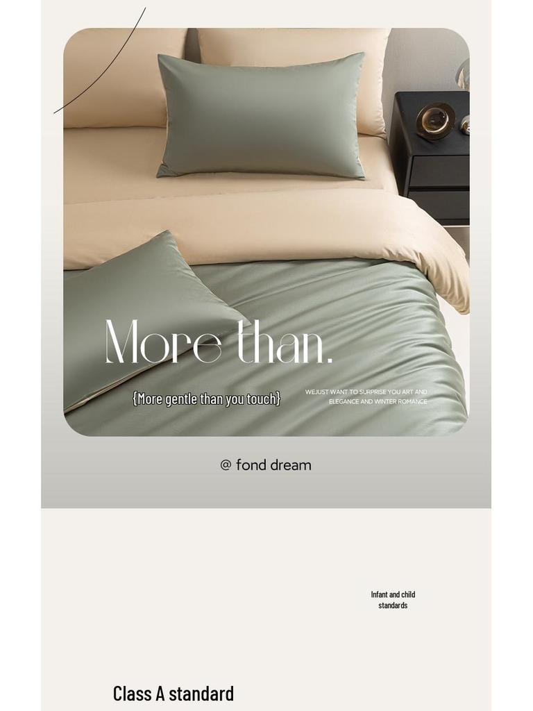 Čtyřdílná prémiová bavlněná sada do postele z bavlny Xinjiang s dlouhým vláknem: 100% Bavlněný povlak na přikrývku, prostěradlo a napínací prostěradlo - Nantong Home Textiles