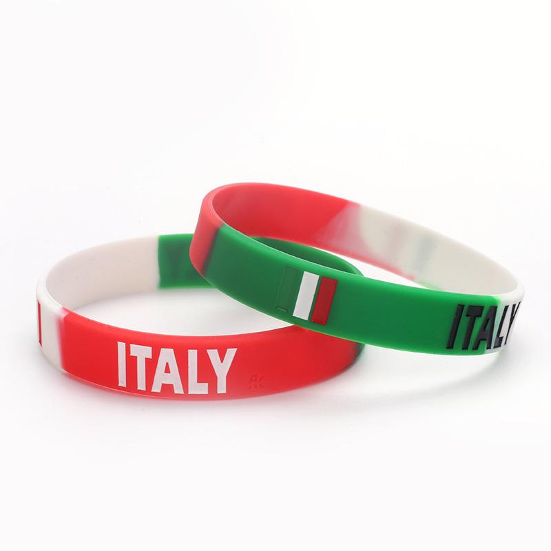 Football World Cup Bracelet Argentina France Brazil Netherlands United States Portugal Italy Flag Silicone Bracelet