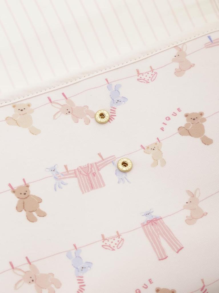 Washing Animal Print Maternal and Child Health Handbook Case, Large, PPGB261712, PNK, Large