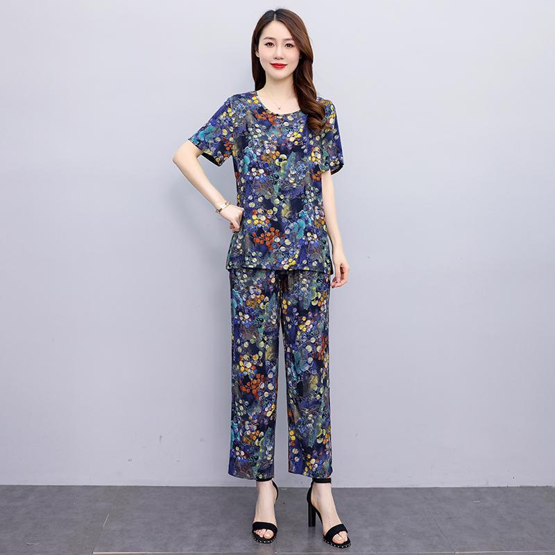 Summer Two Piece Sets for Women Tops and Wide Leg Pants Sets Casual Women Blouses
