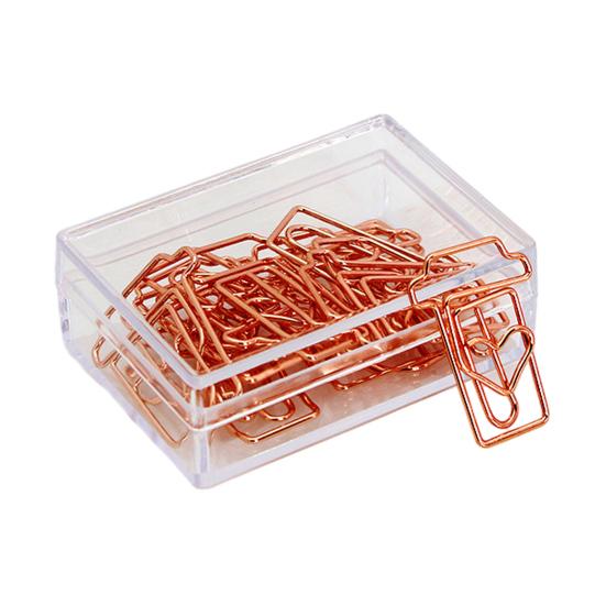 Decorative Metal Clips 10PCS Rose Gold Paper Clips, Cartoon Shape Stationery Gifts for Office Workers Bookmarks, Creative Documents Organizers