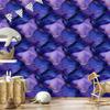 Ink blue wallpaper with purple background for living room and bedroom 50x1000