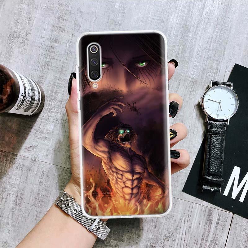 Anime Attack On Titan Eren Phone Case For Xiaomi Poco X3 Nfc F3 M3 F1 Mi Note 10 11 Lite 11T Pro 9 8 CC9 9T 10T 11i A3 A2 A1