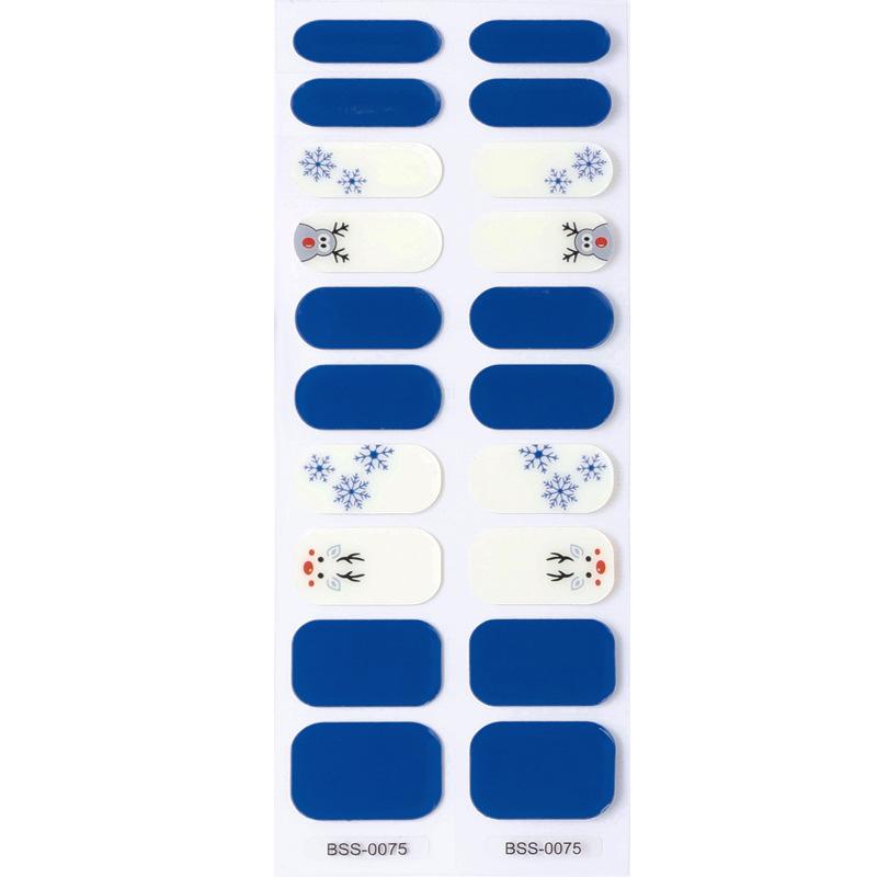 Semi-cured Nail Sticker Holiday Christmas Snowflake 5D Stereogel nail sticker