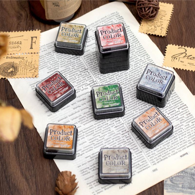 6-Color Ink Pad Set for Journal Decoration, Versatile Creative Stamp Pads, Rich Pigment & Quick-Dry Formula, Ideal for DIY Craft