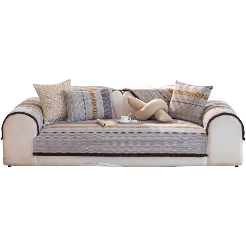 Cotton and Linen Sofa Cushions, Non-slip, High-end Sofa Covers, All-inclusive, Simple Thickened Cushion Cover, Universal for All Seasons