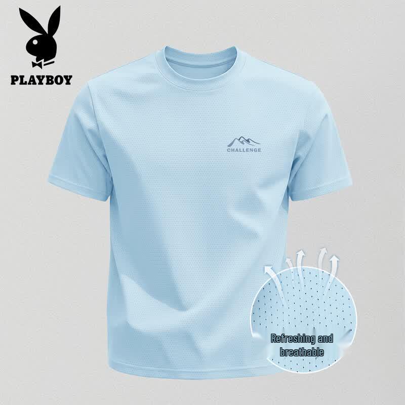 PLAYBOY Men's Ice Silk Quick-Dry T-Shirt