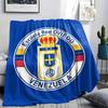Real Oviedo Printed Flannel Blanket, soft throw for bedroom sofa, washable,soccer fan merchandise, great gift.