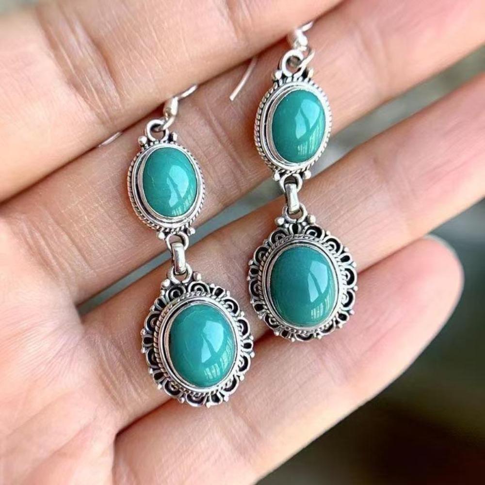 Retro Tibetan Earrings Ethnic Style Versatile Nepalese Niche Earrings Jewelry Stud Earrings Women