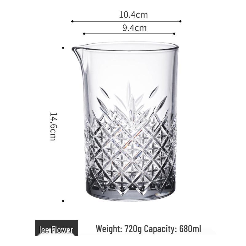 Japanese Crystal Cocktail Glasses & Mixing Set