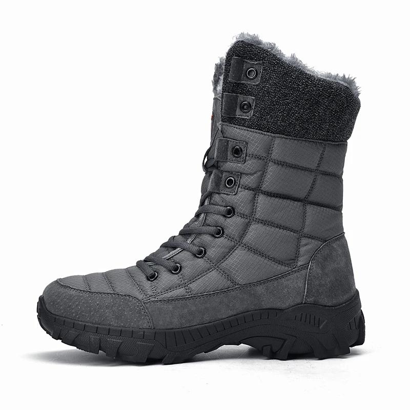 Fashion Winter Snow Boots Men Outdoor Trekking Shoes Warm Plush Men's Boots Tactical Work Safety Chaussures Leisure Shoes Zapatillas