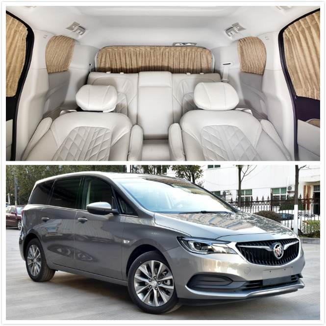 Buick GL6/GL8 Suede Car Curtains: Privacy Blackout Sunshades for Interior Modification
