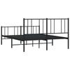 Vidaxl Struttura Letto in Metallo con Testiera e Pediera, Nera, 140X190Cm
