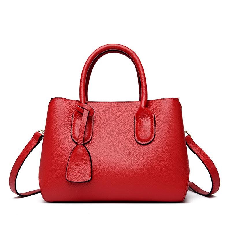 Leather Women'S Handbag Shoulder Bag Cowhide Fashion Messenger Bag Trendy Simple Bag
