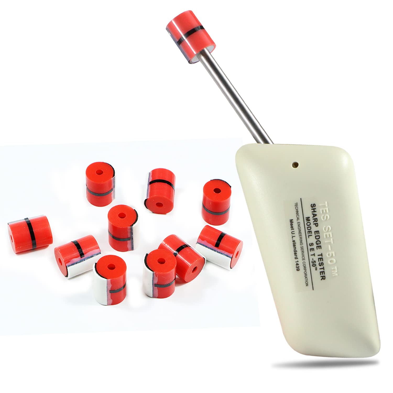KUWAN Sharp Edge Tester Sharp Edge Tester Varitester Dispositivo de medição 21 peças Tampa de teste de pressão SET-50 TC-3