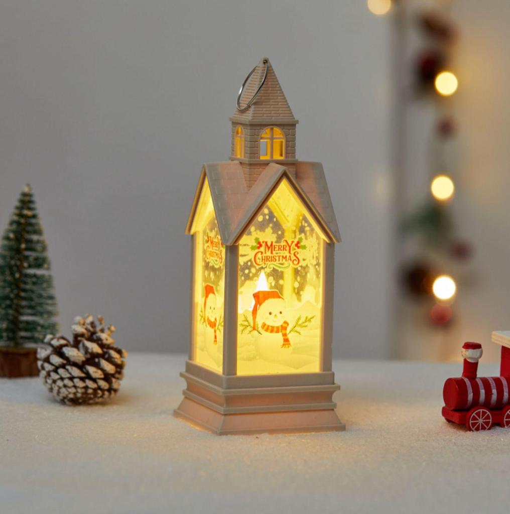 Julgransscen Lysande Vattenlykta - Skrivbordsdekoration & Köpcentrumdekoration