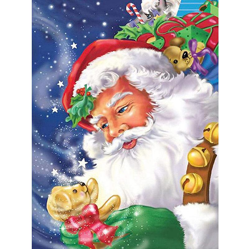 DIY Santa Claus 5D Diamond Painting Full Squrae Drill Cartoon Diamont Embroidery Cross Stitch Kits Gift Home Decor Wall Art