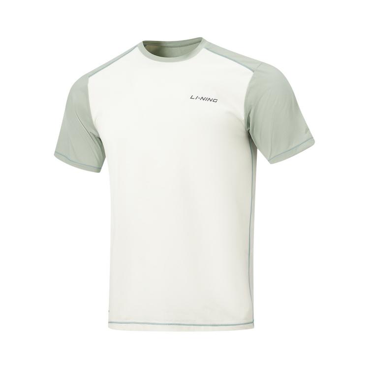 Li Ning Fitness Series Round Neck Pullover Logo Letter Stitching T-Shirt Men Tops ATSW395-8 S
