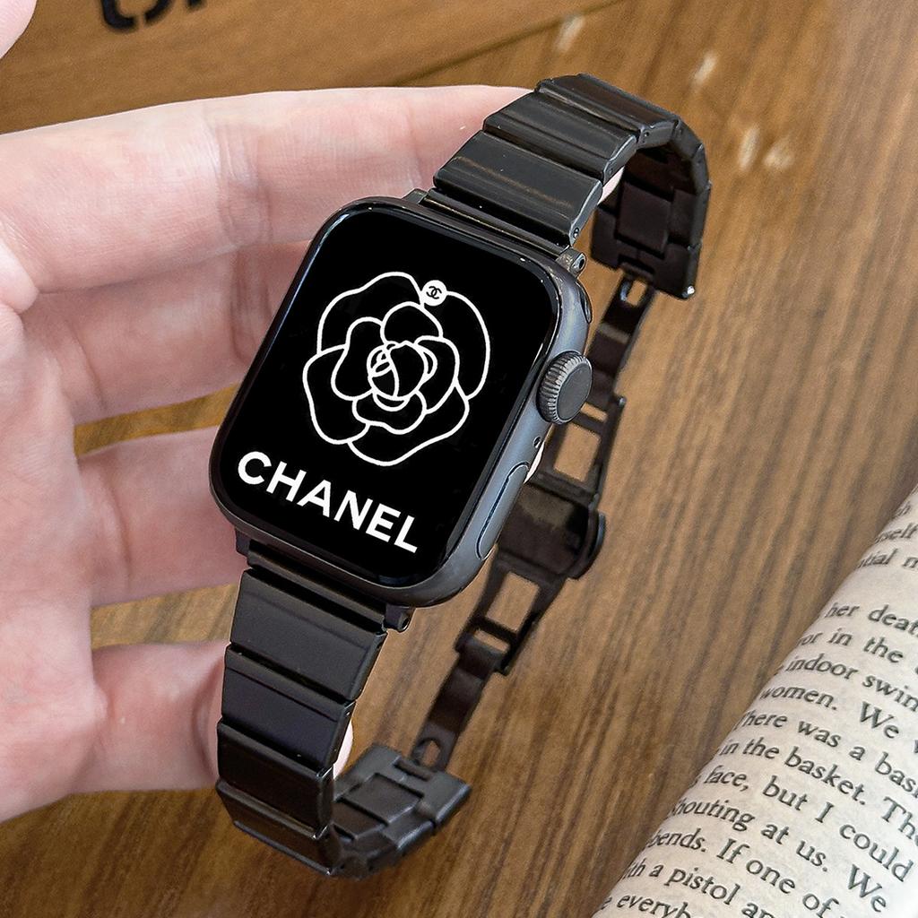 Applicable Apple Apple Watch Bamboo Stainless Steel Strap Iwach10 One Bead Women's Small Waist Watch Strap