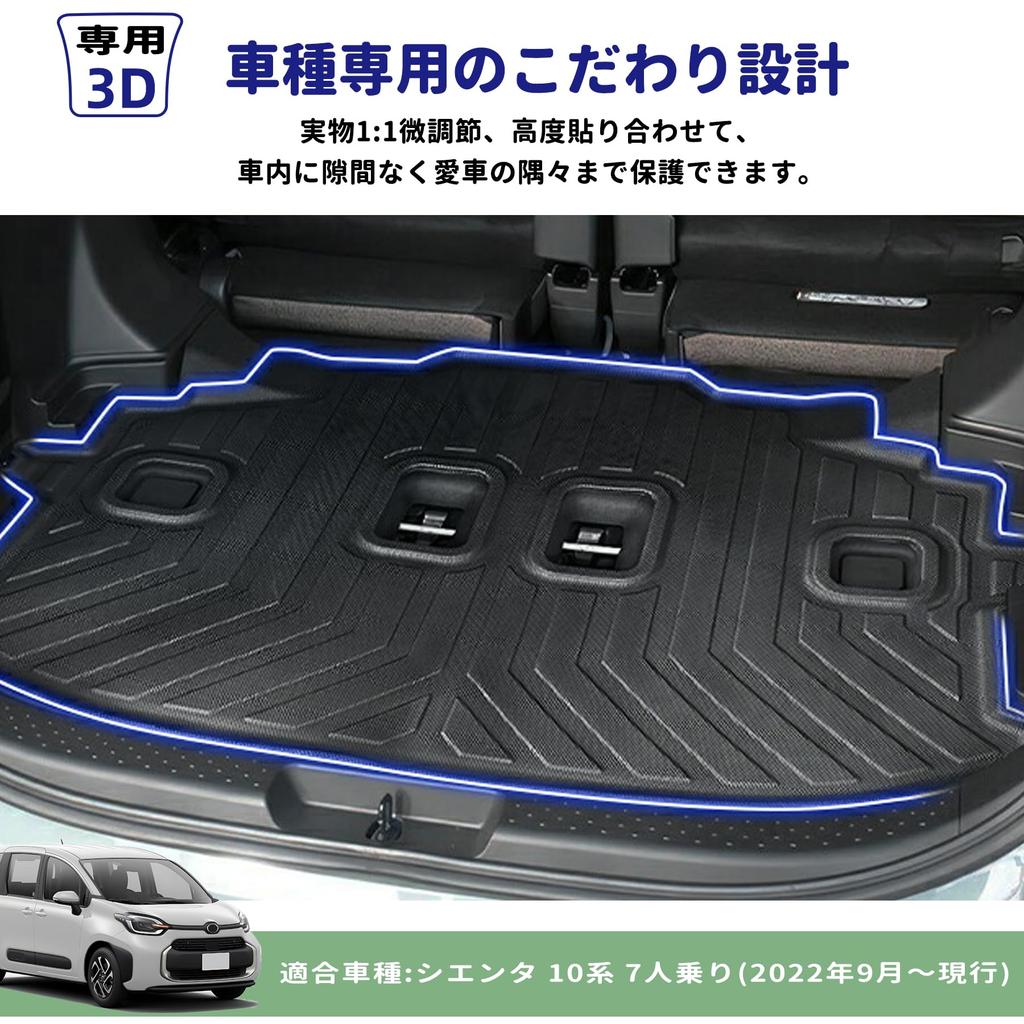 Compatible with the new Sienta MXP this 3D luggage mat is perfect for It features a structure and is specifically designed for the SIENTA 10 series