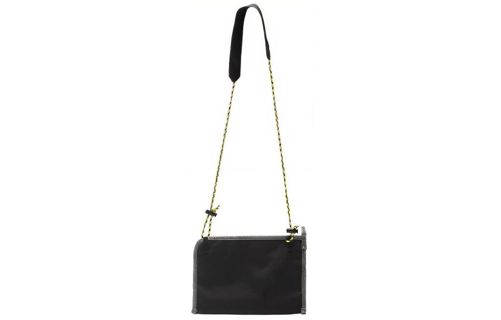 Converse Polyester Shoulder Bag, Crossbody Bag Regular Unisex Black & Yellow 10019911-001