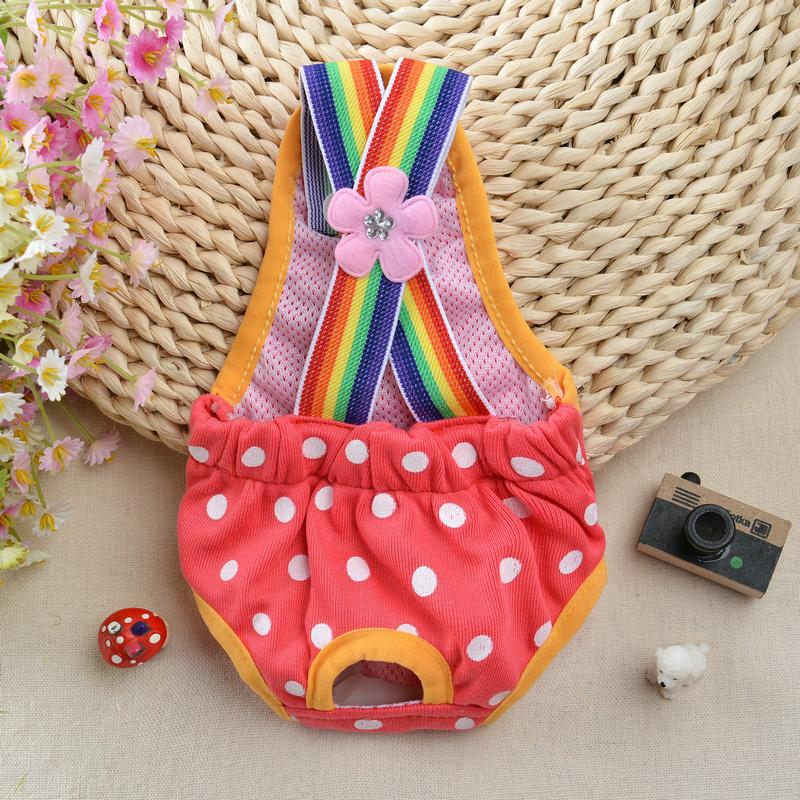 Dot Denim Dog Female Shorts Pants for Small Medium Dogs Chihuahua Pinscher Physiological Panties mascotas Underwear Accessories