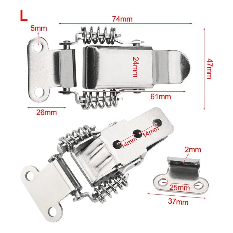 Catch Clip Spring Loaded Clamp Secure Locking Mechanism Versatile ge Compact Size Double Spring Design For Storage Boxes
