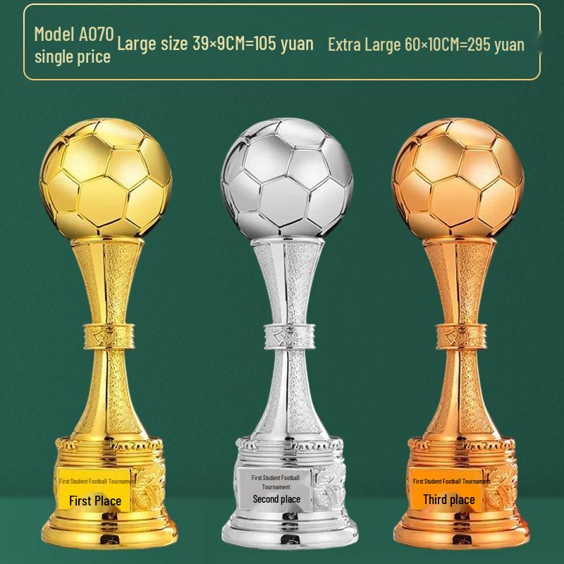 Custom Crystal Football Trophy - 2025 Golden Boot Top Scorer Award (Extra Large)