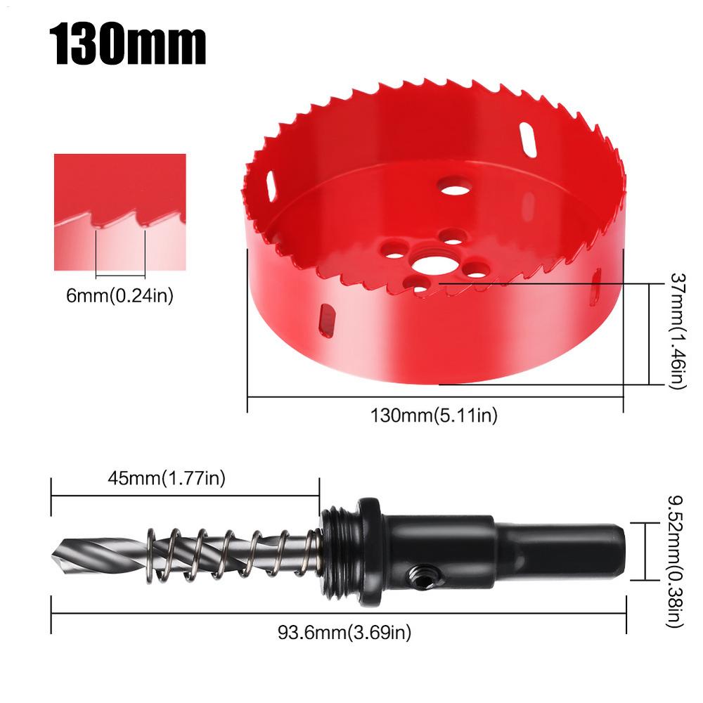Metal Hole Cutter Heavy-Duty Tight Fit Tool Metal Hole Cutter With Drill Bit For Wood Fiberboard PVC Pipes Aluminum Sheets Iron