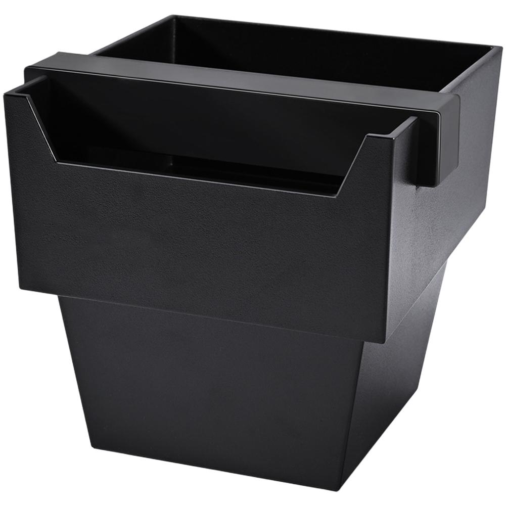 Coffee Grounds Container 1200ml Large with Trapezoid Shape and Square Knock Bar Non Slip Silicone Bottom for Stable Espresso Use