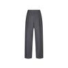LESS Women's 100% Wool Straight Cropped Pants