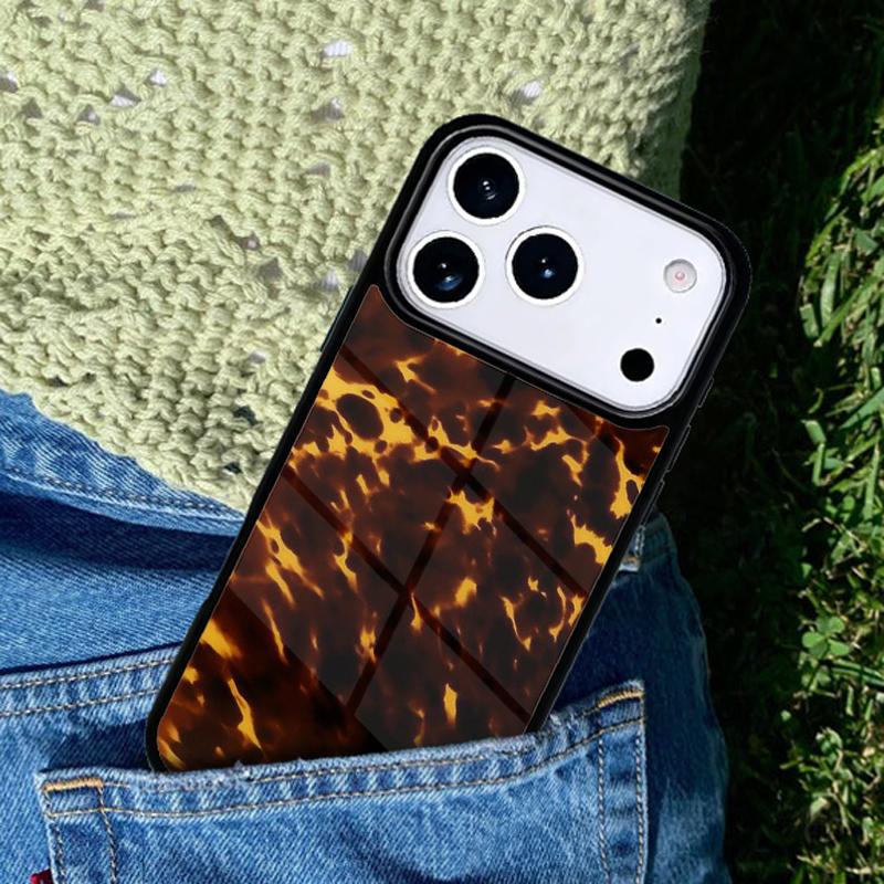 Tortoise Shell Pattern Phone Case For iPhone 17 AIR 16 Pro Max 15 14 Pro 11 12 13 Shockproof Silicone Cover
