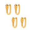 Niche Design Snake Earrings Fashion Personality Titanium Steel Gold-Plated Diamond Earrings Same Earrings