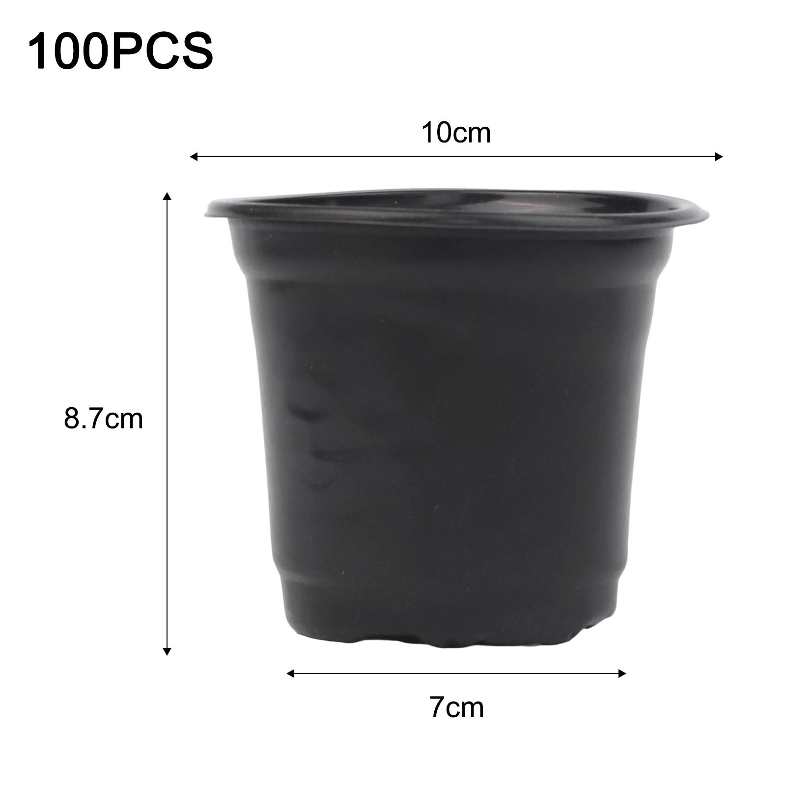 

Bulk Set of 100 Black Plastic Flower Pots for Gardening Effective for Succulents and Small Plant Transplanting China Mainland