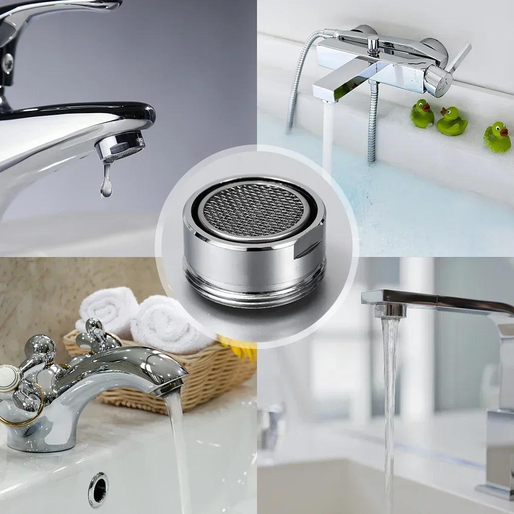 3pcs Water Saving Faucet Aerator Bathroom Kitchen Tap Bubbler Filter Anti-splash Spout Nozzle Soft Water Flow With Install Wrench