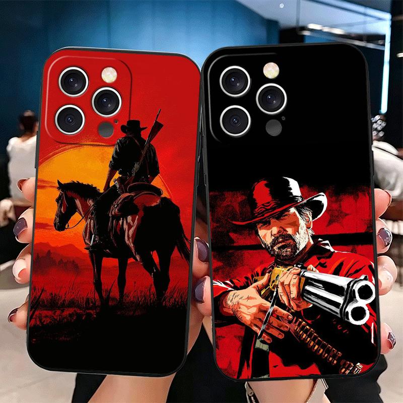 Red Dead R-Redemption Soft Phone Case for iPhone 16 16E 17 Air 15 Pro Max 14 Plus 13 Mini 11 12 7 Black Cover Back Shell