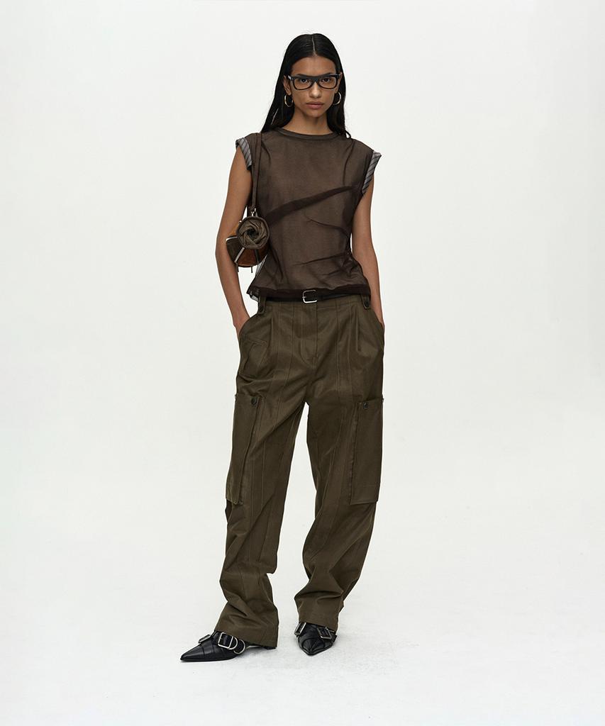 ADSB ANDERSSON BELL Utility Cargo Pants Apa895W(Khaki)