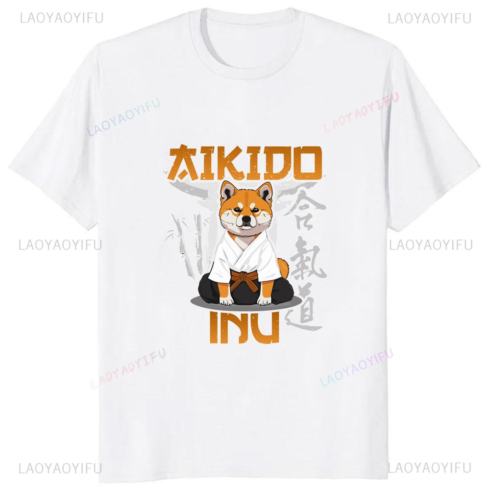 Hot Sale Japan Wushu Printed Fitness GYM T-shirt Aikido Take Exercise Casual Fashion Comfort  TShirt Harajuku Style Loose Tee