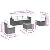 VidaXL Garden Lounge Set with Cushions 6 Pcs, Patio Sofas, Patio Furniture Set, Outdoor Furniture, Black 3256391