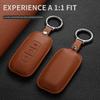 Leather Car Key Case Cover Shell For Nissan Teana Qashqai X-Trail Kicks Tiida Car Remote Key Shell Protecter Keyring Accessories
