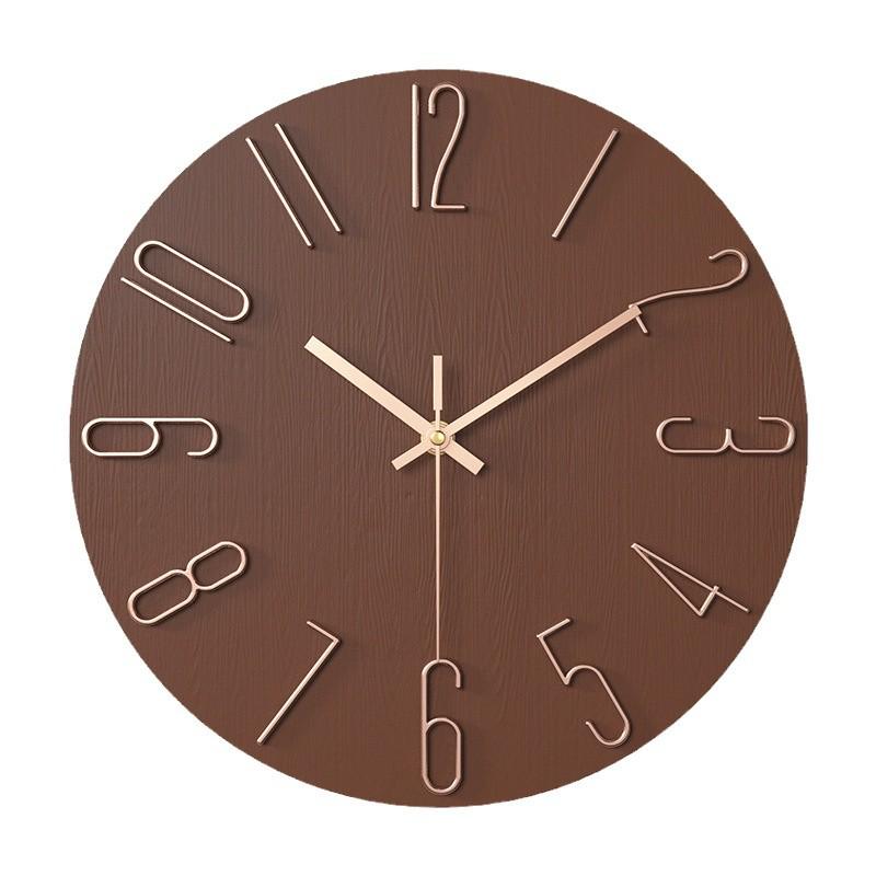12-inch 30CM Plastic Spanish Wall Clock, No Glass, Light Luxury Decorative Design.