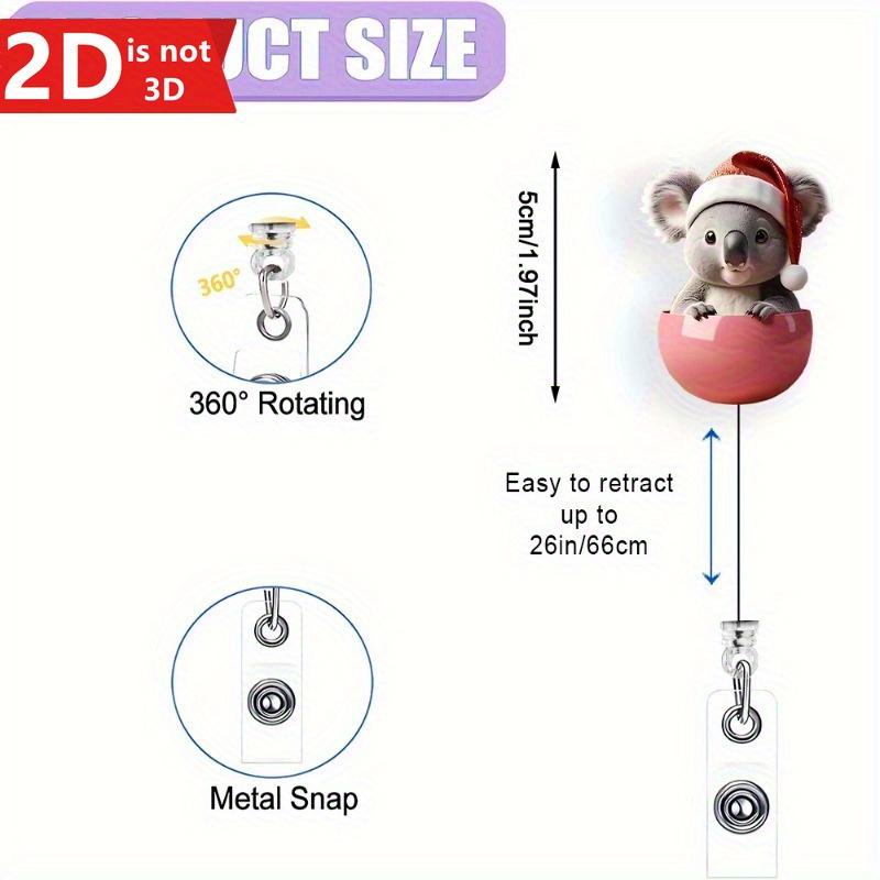 Retractable koala badge clip, ideal for nurses, doctors, and medical professionals.