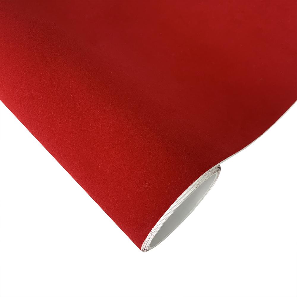 

Velvet Suede Car Wrap Vinyl Film PVC Car Stickers Self Adhesive Air Release SUV Trunk Decals Body Stickers Car Accessories 5cmX135cm красный