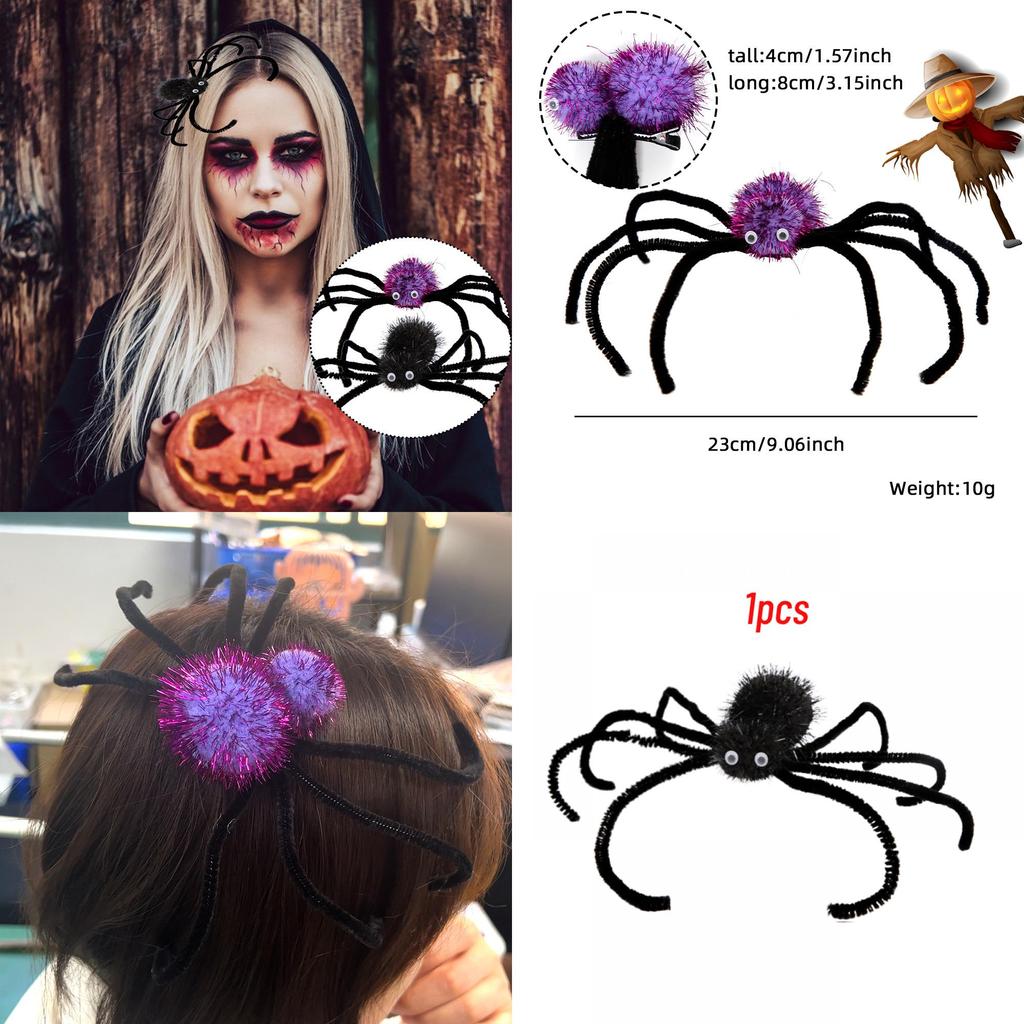 Halloween Spider Hair Accessories Stylish And Terrifying Spider Leg Design Hair Clips For Women