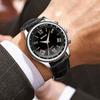 Business Quartz Sports Mens Watch PU Leather Strap Waterproof Scratch Resistant Office Casual Wear Fashion Accessory
