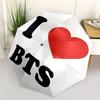 1pc Love Heart BTS Fan Artwork Umbrella with Plastic Handle,Suitable for All Seasons Home Travel Outdoor UmbrellaM1240